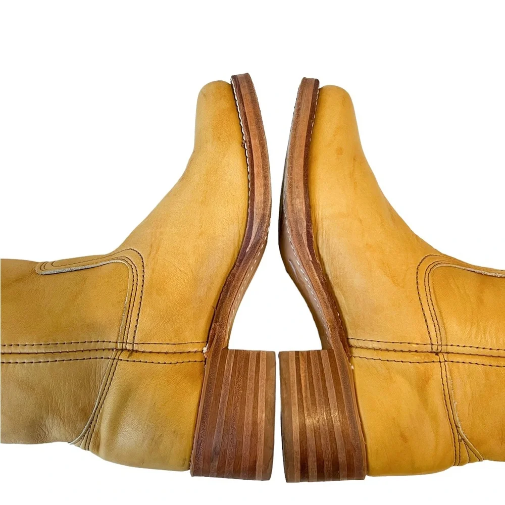 Frye Banana Yellow Leather Campus Boot - Picture 8 of 14